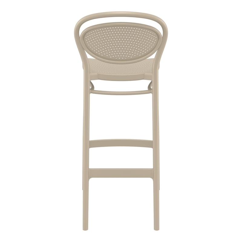 Compamia Marcel Contemporary Resin Indoor/Outdoor Bar Stool Taupe
