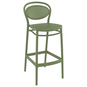 Compamia Marcel Contemporary Resin Indoor/Outdoor Bar Stool Olive Green