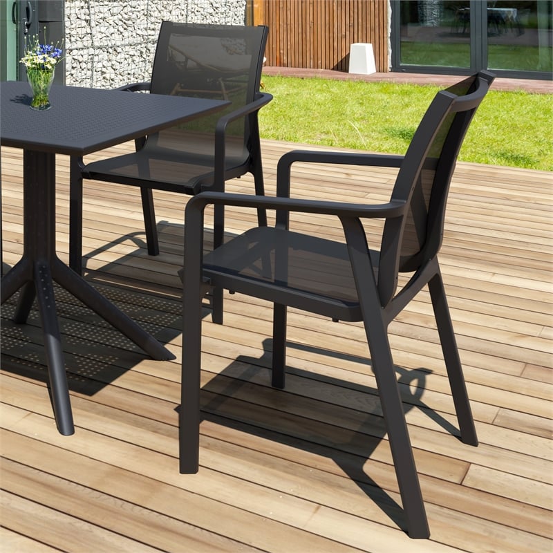 Compamia Pacific Sling Arm Chair in Black