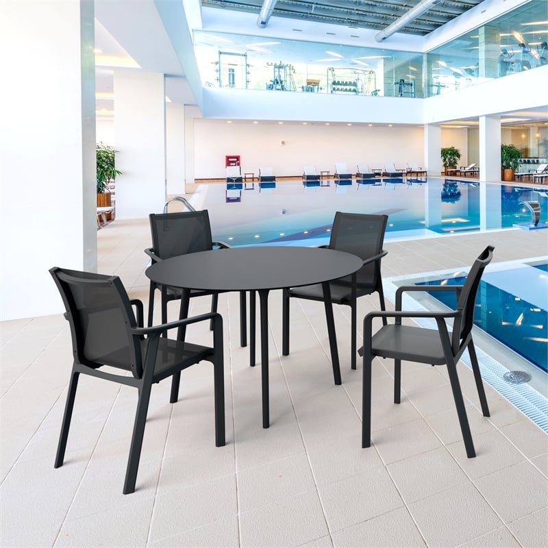 Compamia Pacific Sling Arm Chair in Black