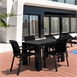 Compamia Pacific 5 Piece Sling Dining set in Black