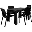 Compamia Pacific 5 Piece Sling Dining set in Black