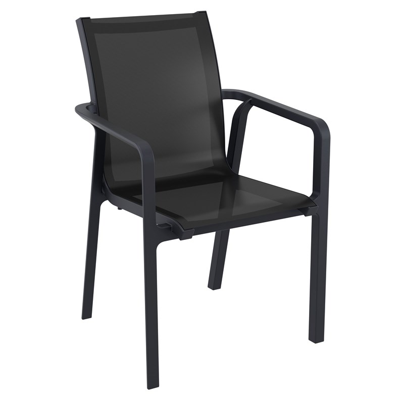Compamia Pacific 11 Piece Sling Dining Set in Black