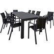 Compamia Pacific 11 Piece Sling Dining Set in Black