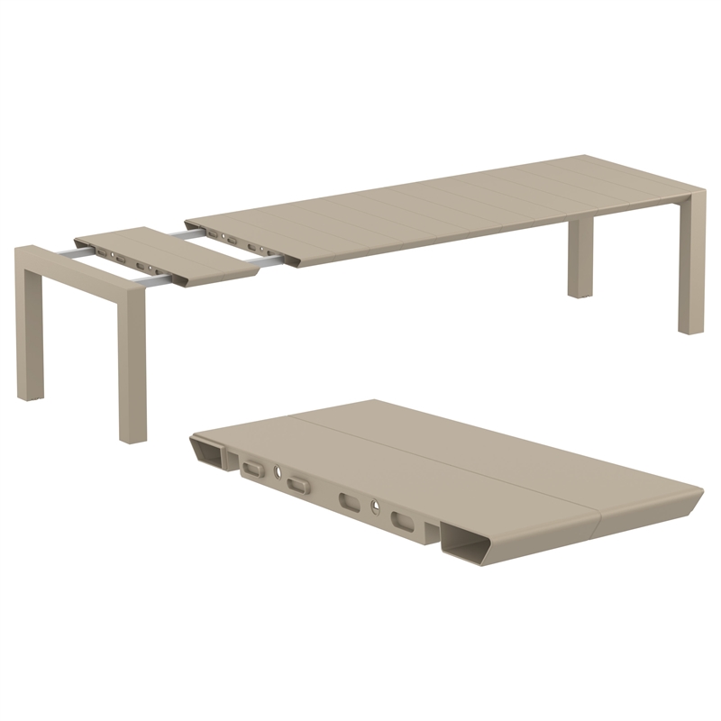 Compamia Pacific 11 Piece Sling Dining Set in Taupe