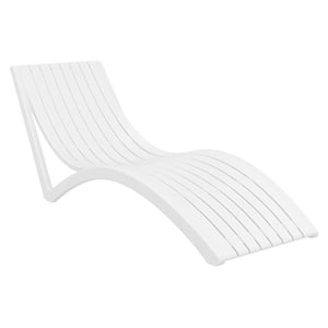 Compamia Slim Pool Chaise Sun Lounger in White