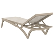 Compamia Pacific Sling Chaise Lounge Taupe Beige Finish Set of 2