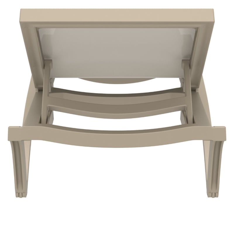 Compamia Pacific Sling Chaise Lounge Taupe Beige Finish Set of 2