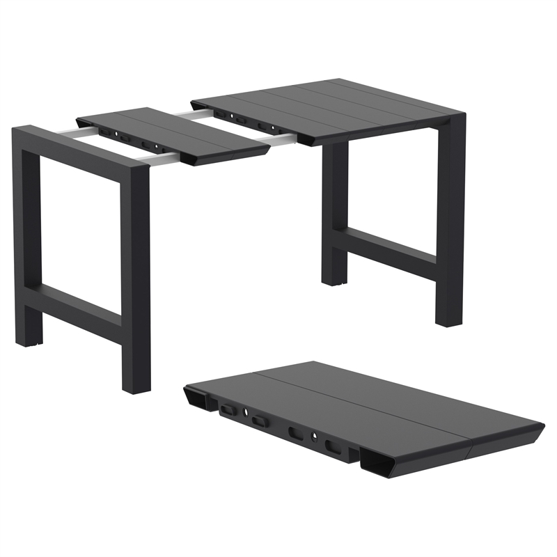 Compamia Vegas 39 inch to 55 inch Extendable Bar Table Black