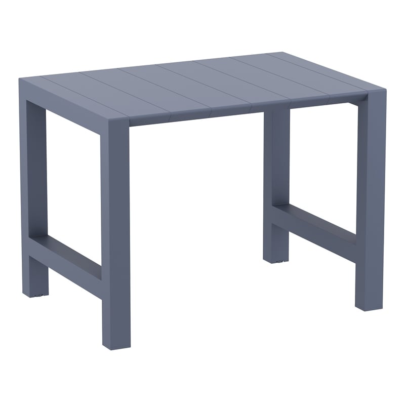 Compamia Vegas 39 inch to 55 inch Extendable Bar Table Dark Gray