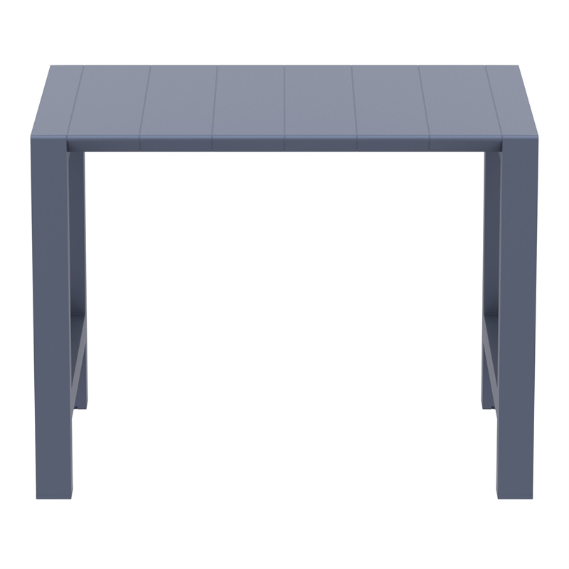 Compamia Vegas 39 inch to 55 inch Extendable Bar Table Dark Gray