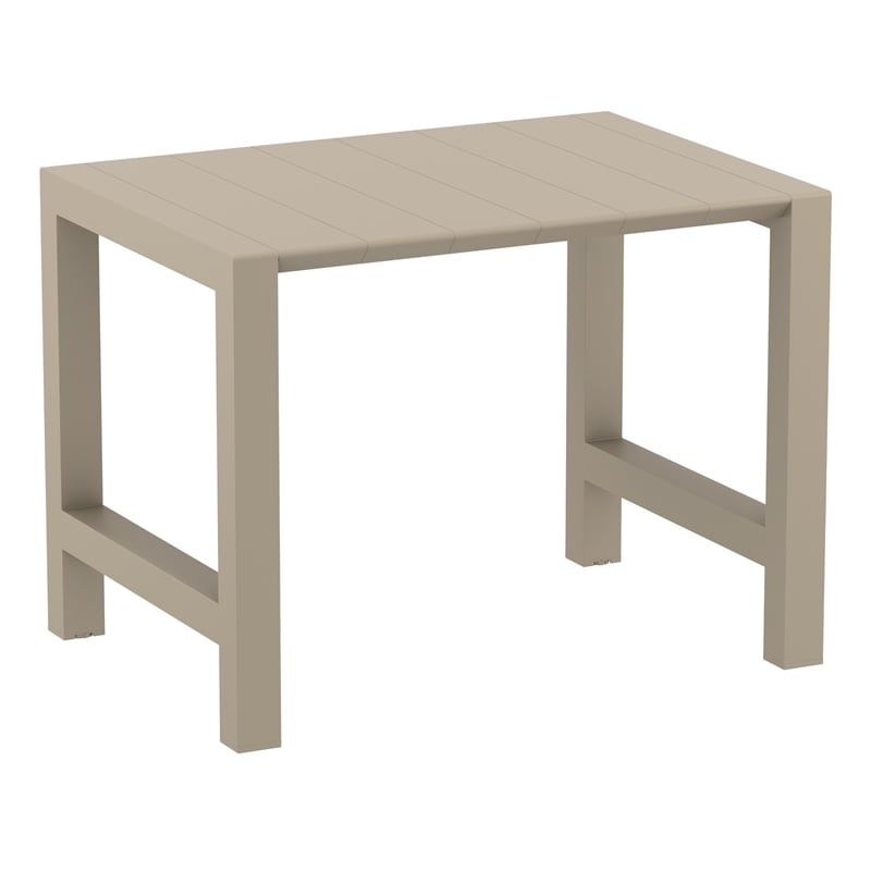 Vegas 39 inch to 55 inch Extendable Bar Table Taupe Beige
