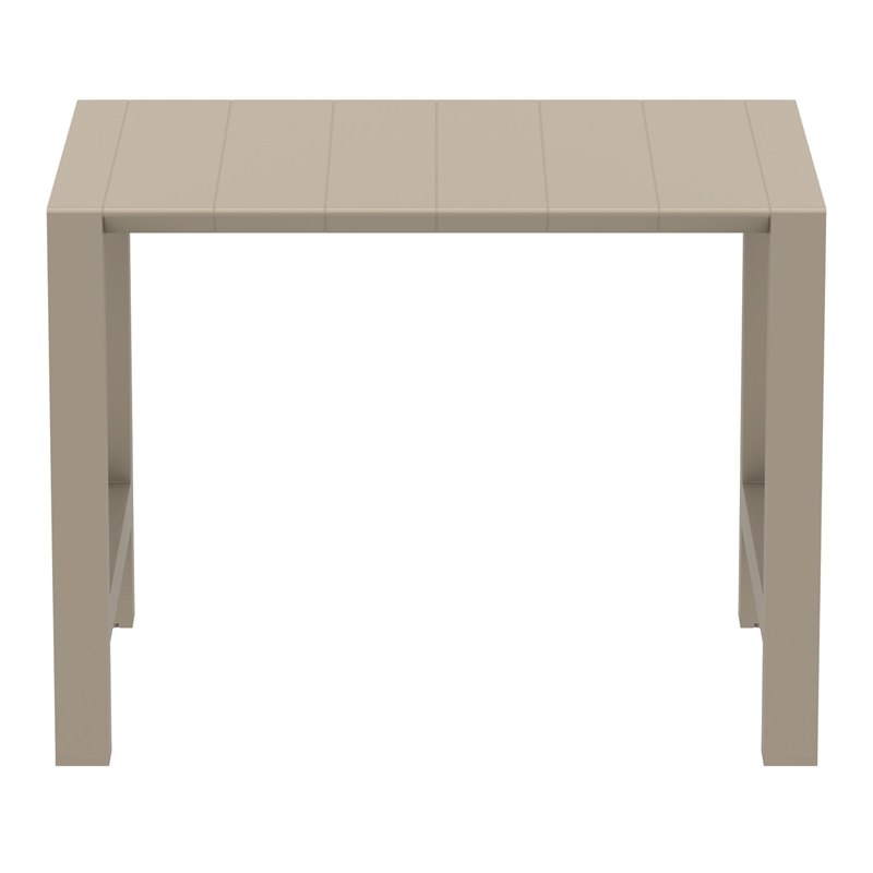 Vegas 39 inch to 55 inch Extendable Bar Table Taupe Beige