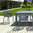 Air XL Extension 9 Piece Dining Set in Dark Gray