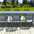 Air XL Extension 9 Piece Dining Set in Dark Gray