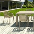 Air XL Extension 9 Piece Dining Set in Taupe
