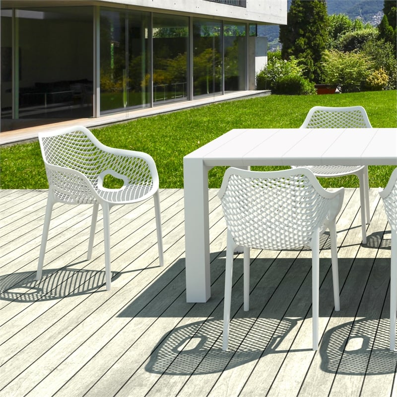 Air XL Extension 9 Piece Dining Set in White