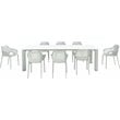 Air XL Extension 9 Piece Dining Set in White