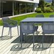Air XL Extension 11 Piece Dining Set in Dark Gray