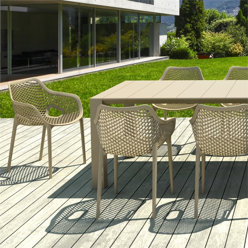 Air XL Extension 11 Piece Dining Set in Taupe