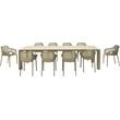 Air XL Extension 11 Piece Dining Set in Taupe