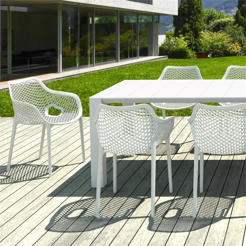 Air XL Extension 11 Piece Dining Set in White