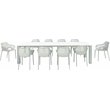 Air XL Extension 11 Piece Dining Set in White