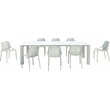 Air Extension 9 Piece Dining Set in White