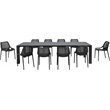 Air Extension 11 Piece Dining Set in Black
