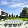 Air Extension 11 Piece Dining Set in White