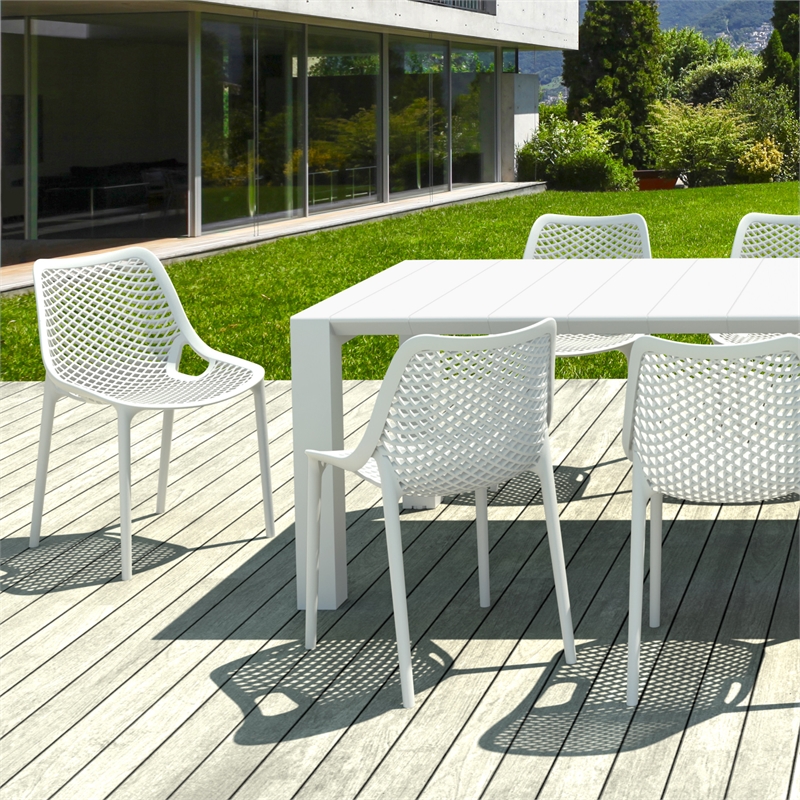 Air Extension 11 Piece Dining Set in White