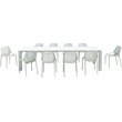 Air Extension 11 Piece Dining Set in White