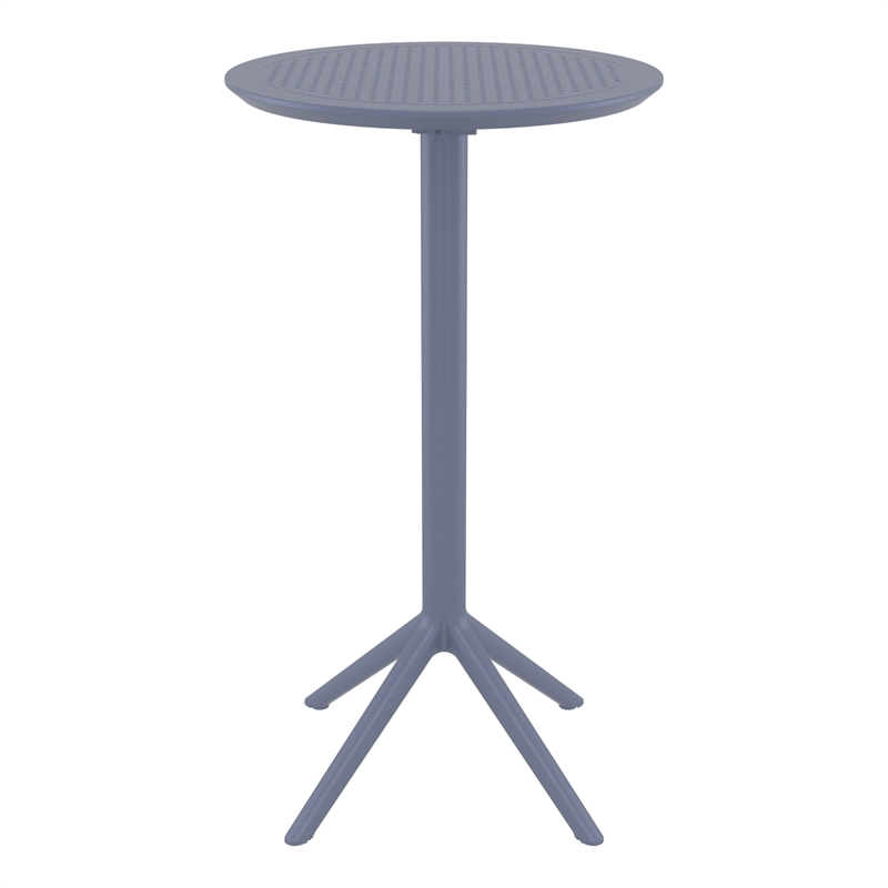 Compamia Sky 24 inch Round Folding Bar Table in Dark Gray finish