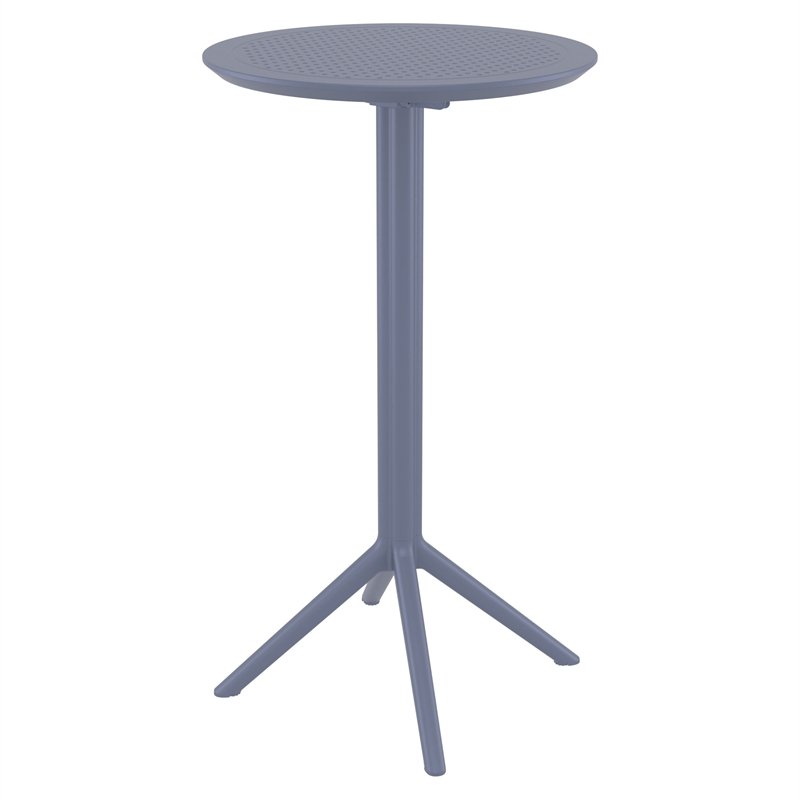Compamia Sky 24 inch Round Folding Bar Table in Dark Gray finish