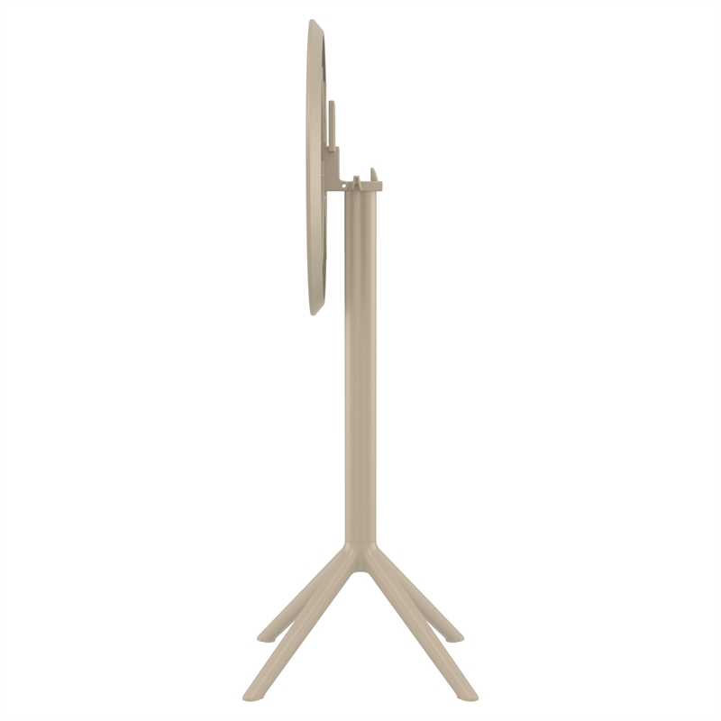 Compamia Sky 24 inch Round Folding Bar Table in Taupe finish