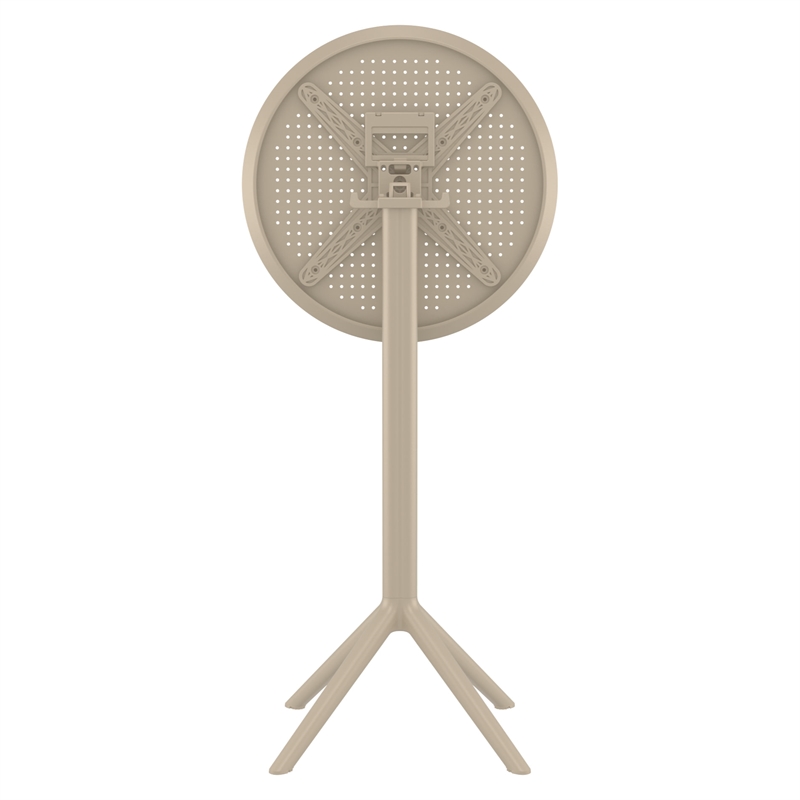 Compamia Sky 24 inch Round Folding Bar Table in Taupe finish