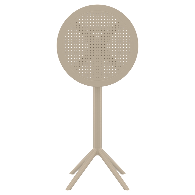 Compamia Sky 24 inch Round Folding Bar Table in Taupe finish
