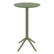 Compamia Sky 24 inch Round Folding Bar Table in Olive Green finish