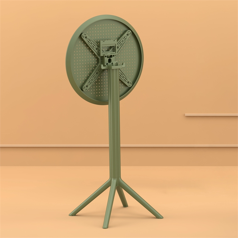 Compamia Sky 24 inch Round Folding Bar Table in Olive Green finish