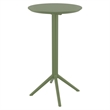Compamia Sky 24 inch Round Folding Bar Table in Olive Green finish