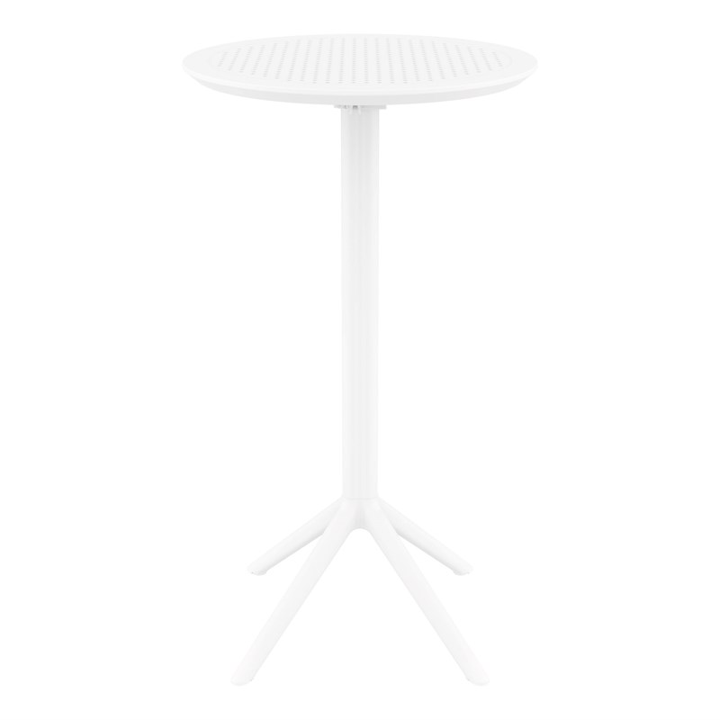 Compamia Sky 24 inch Round Folding Bar Table in White finish