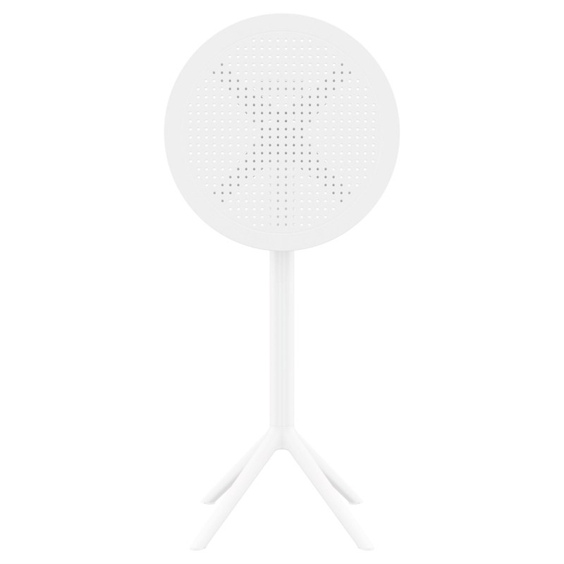 Compamia Sky 24 inch Round Folding Bar Table in White finish