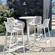 Compamia Sky 24 inch Round Folding Bar Table in White finish