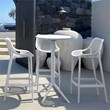 Compamia Sky 24 inch Round Folding Bar Table in White finish