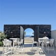 Compamia Sky 24 inch Round Folding Bar Table in White finish