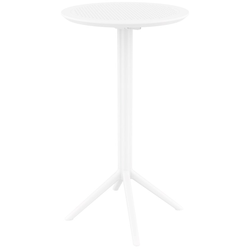 Compamia Sky 24 inch Round Folding Bar Table in White finish