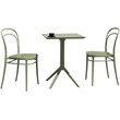 Marie 3 Piece Bistro Set in Olive Green