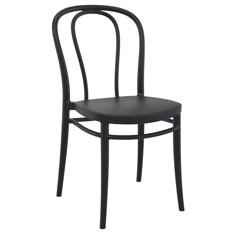 Compamia Victor Patio Dining Set with 4 Chairs Black