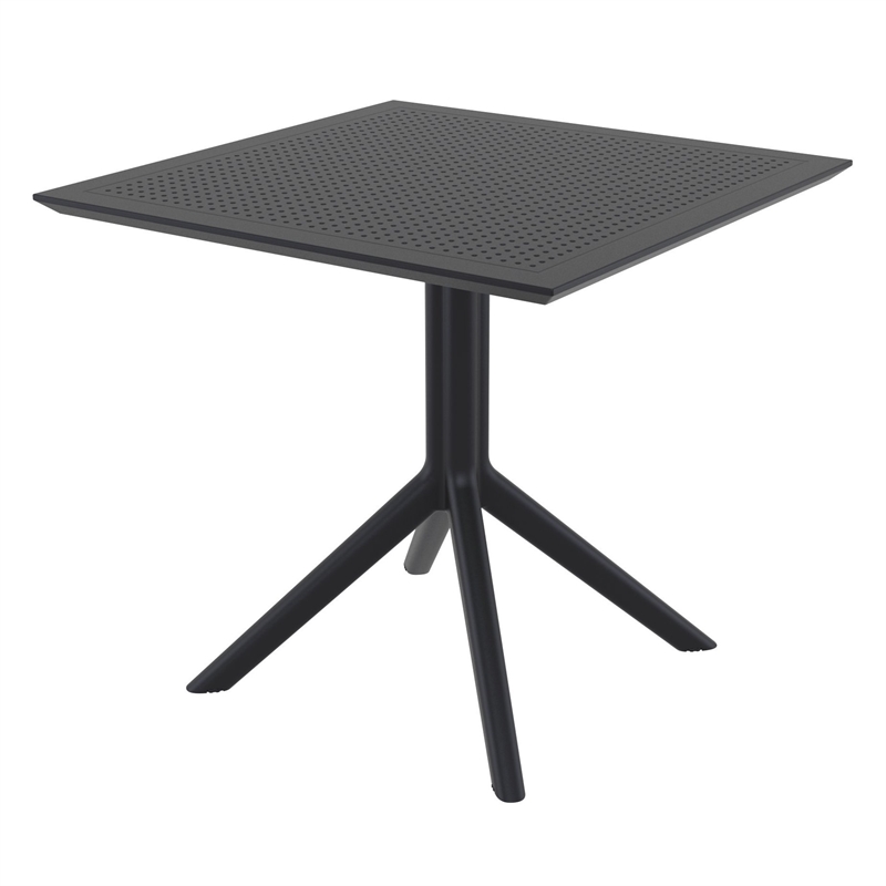 Compamia Victor Patio Dining Set with 4 Chairs Black