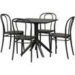 Compamia Victor Patio Dining Set with 4 Chairs Black